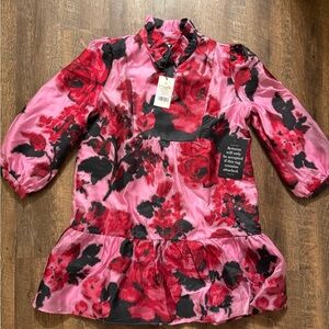 Tuckernuck begonia blossom Floral Pink and Red Dress NWT large